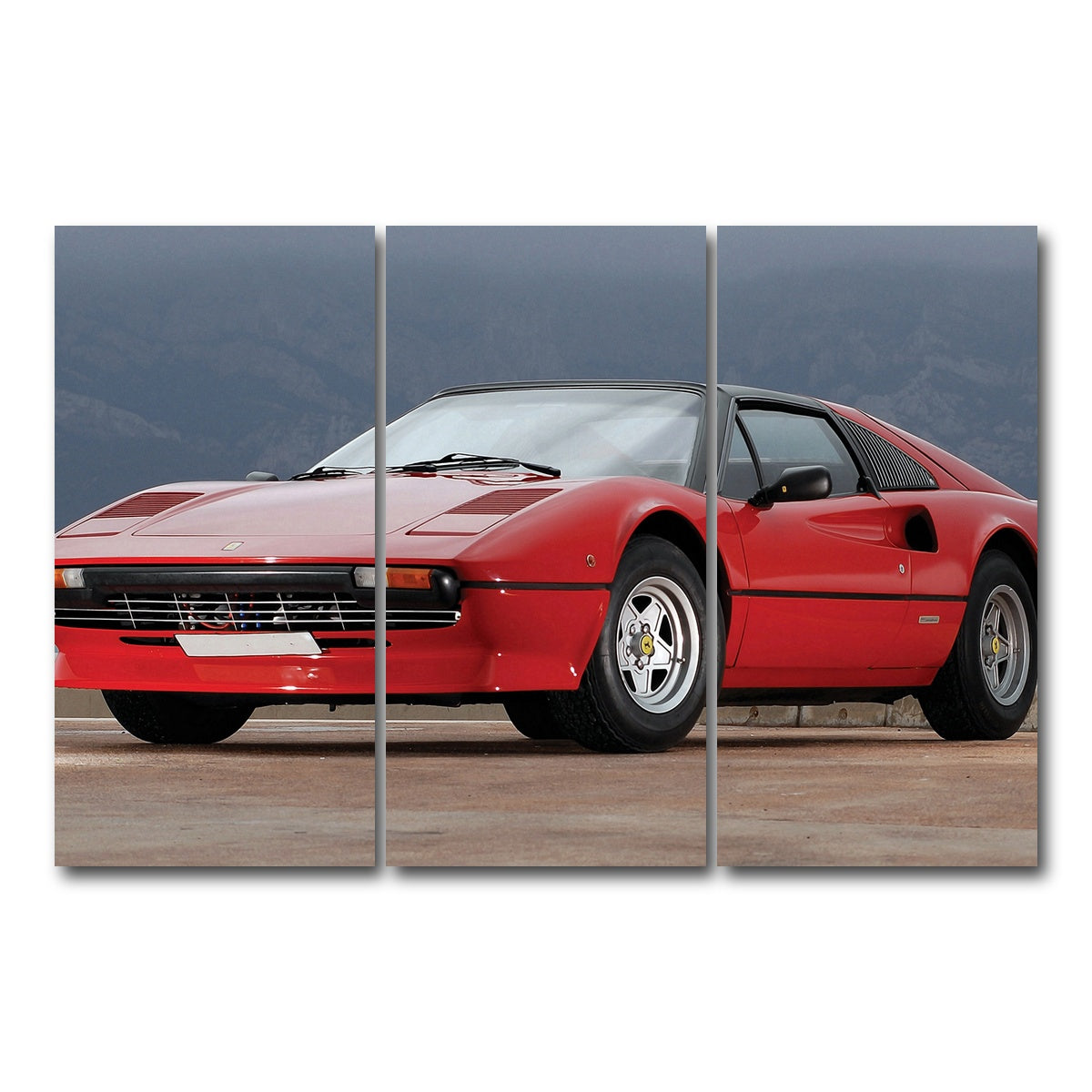 AUTO-MOCKUP WHITE | '77 Ferrari 308 GTS | 3 Piece | Gallery Wrap Canvas | group=12x24