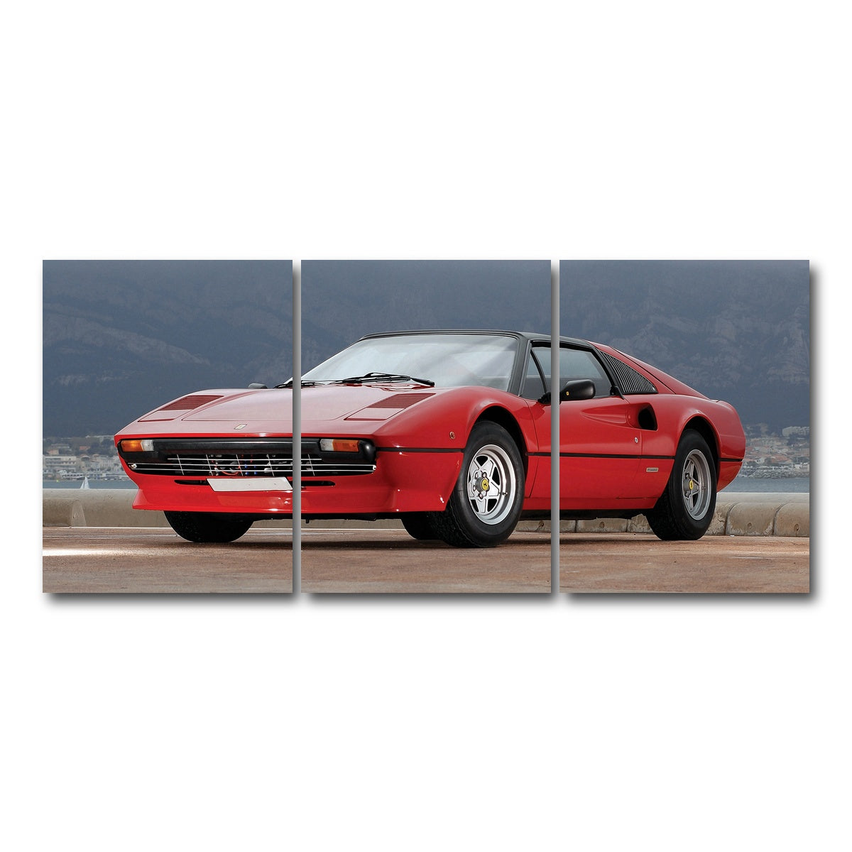 AUTO-MOCKUP WHITE | '77 Ferrari 308 GTS | 3 Piece | Gallery Wrap Canvas | group=18x24