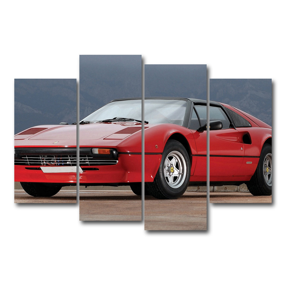 AUTO-MOCKUP WHITE | '77 Ferrari 308 GTS | 4 Piece | Gallery Wrap Canvas | group=4_short