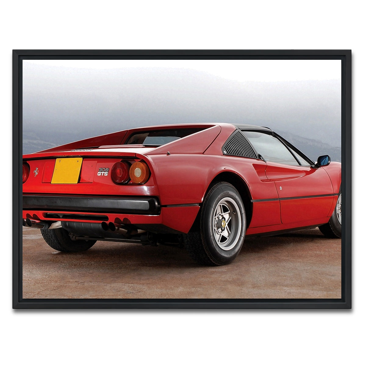 AUTO-MOCKUP WHITE | '77 Ferrari GTS | 1 Piece | Black Framed Canvas | group=4x3