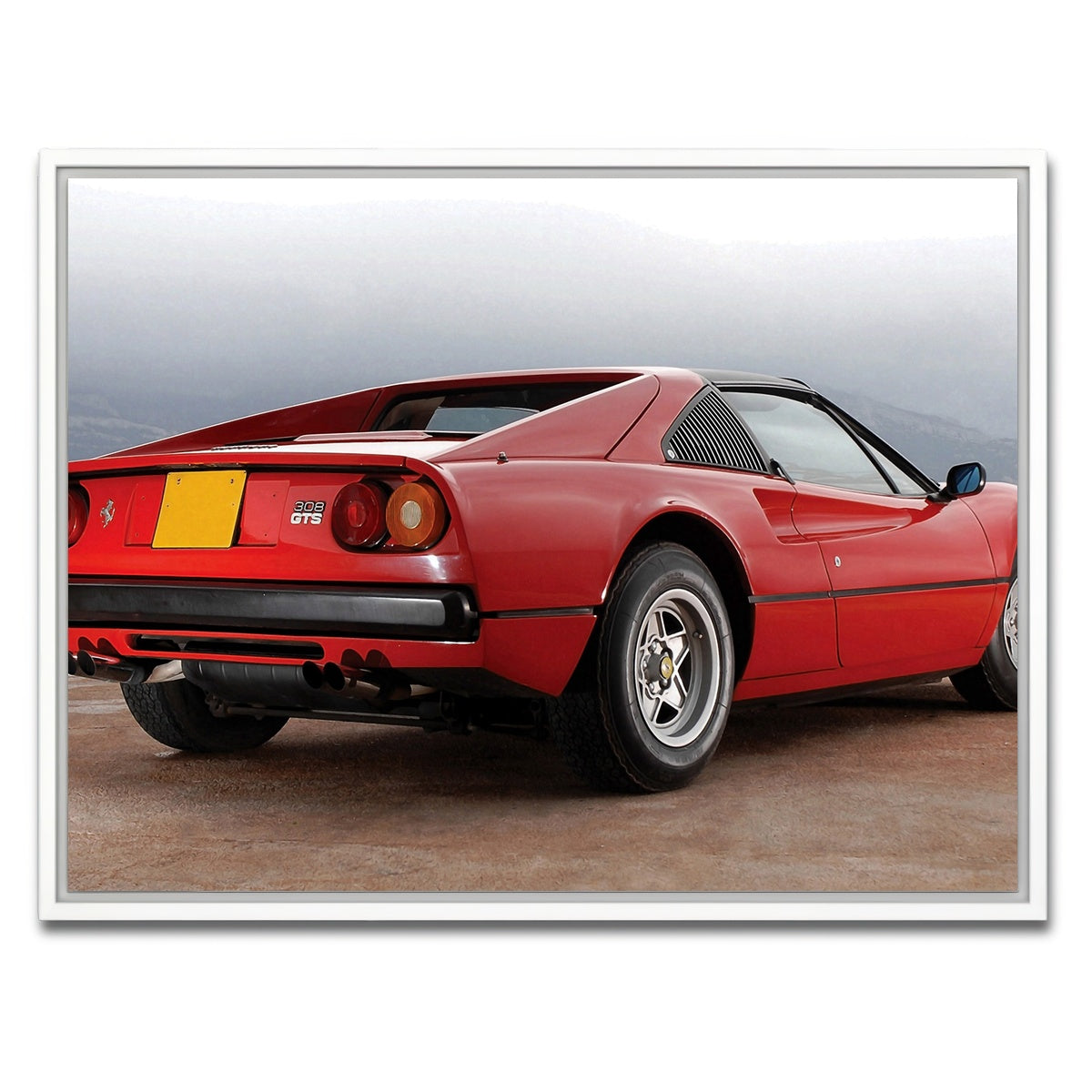 AUTO-MOCKUP WHITE | '77 Ferrari GTS | 1 Piece | White Framed Canvas | group=4x3