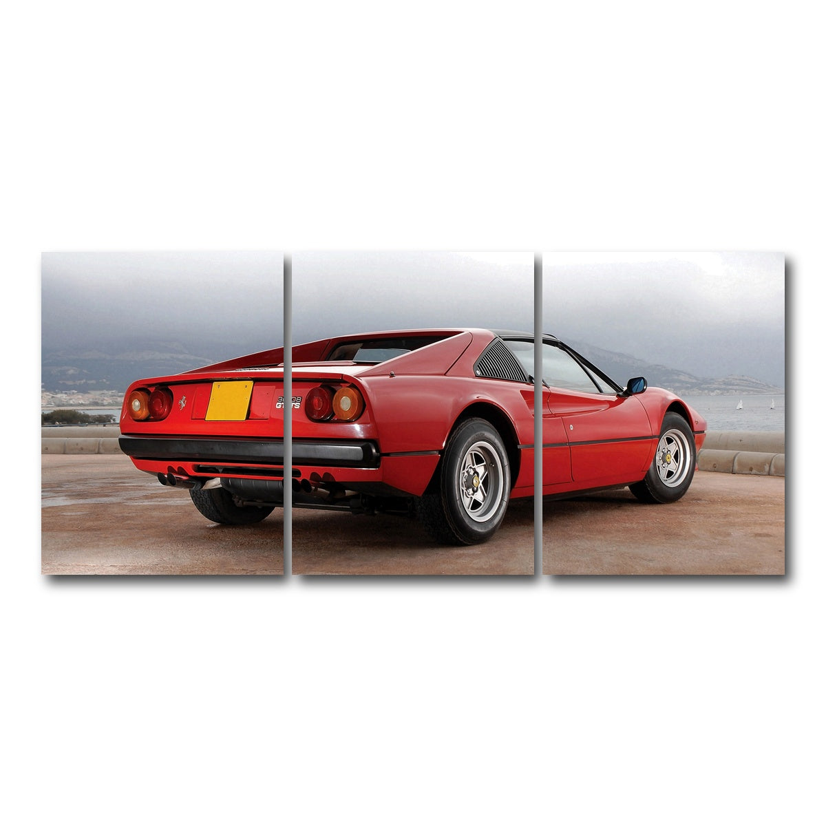 AUTO-MOCKUP WHITE | '77 Ferrari GTS | 3 Piece | Gallery Wrap Canvas | group=18x24