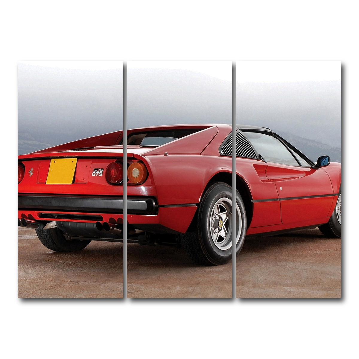 AUTO-MOCKUP WHITE | '77 Ferrari GTS | 3 Piece | Gallery Wrap Canvas | group=8x18