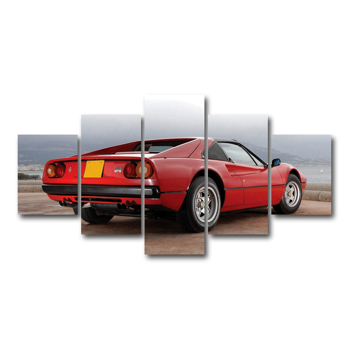 AUTO-MOCKUP WHITE | '77 Ferrari GTS | 5 Piece | Gallery Wrap Canvas | group=5_short