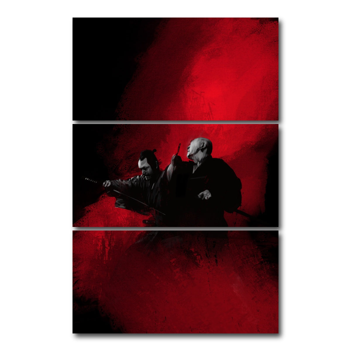 AUTO-MOCKUP WHITE | 7 Samurai | 3 Piece | Gallery Wrapped | group=12x24_stacked