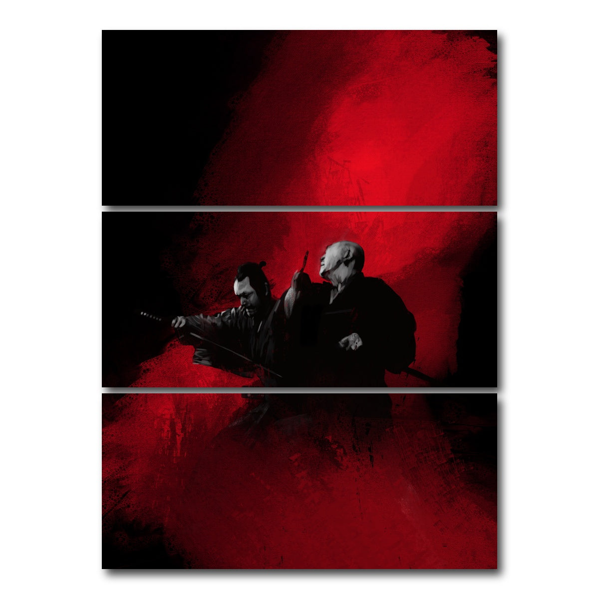 AUTO-MOCKUP WHITE | 7 Samurai | 3 Piece | Gallery Wrapped | group=8x18_stacked