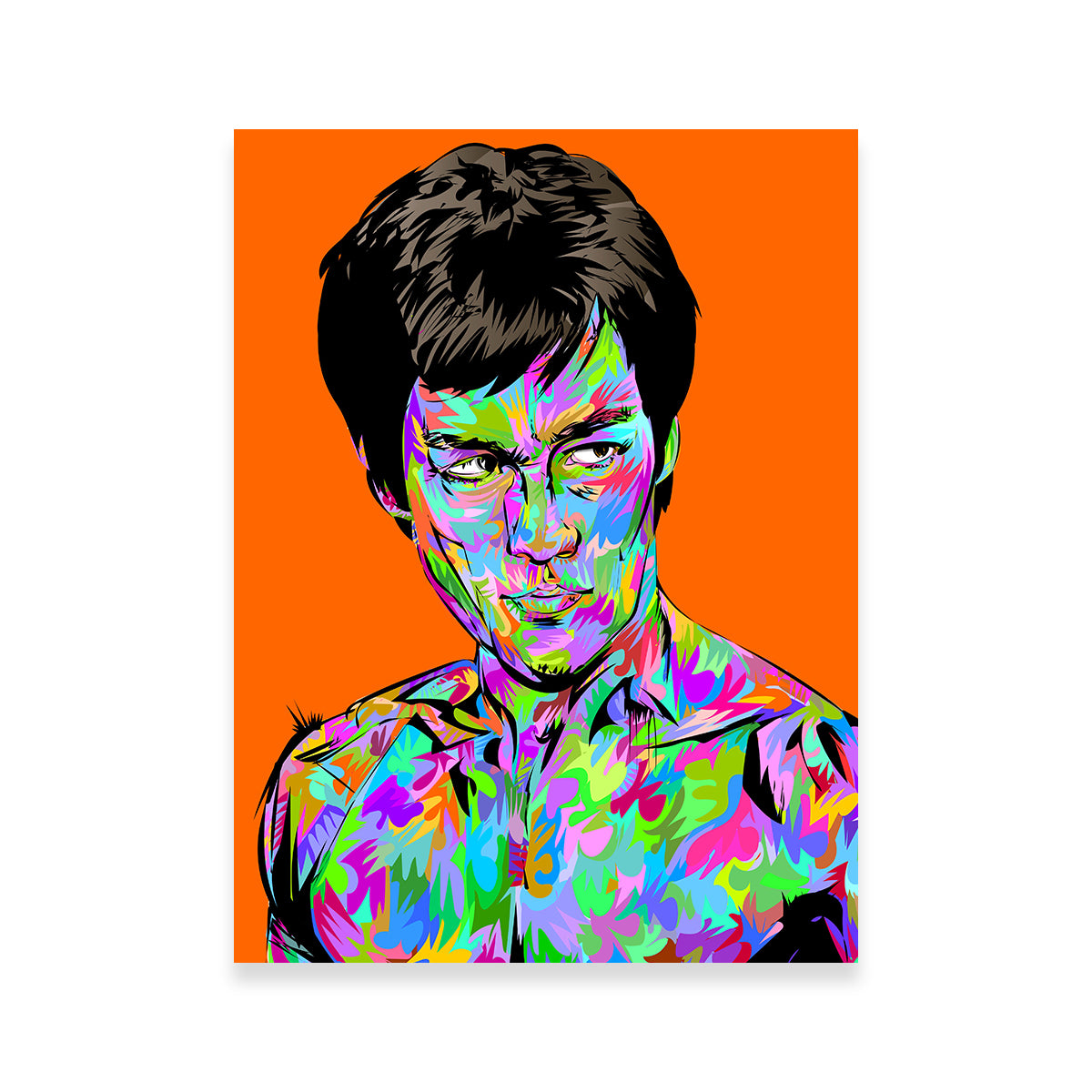 Abstract Bruce Lee Wall Art