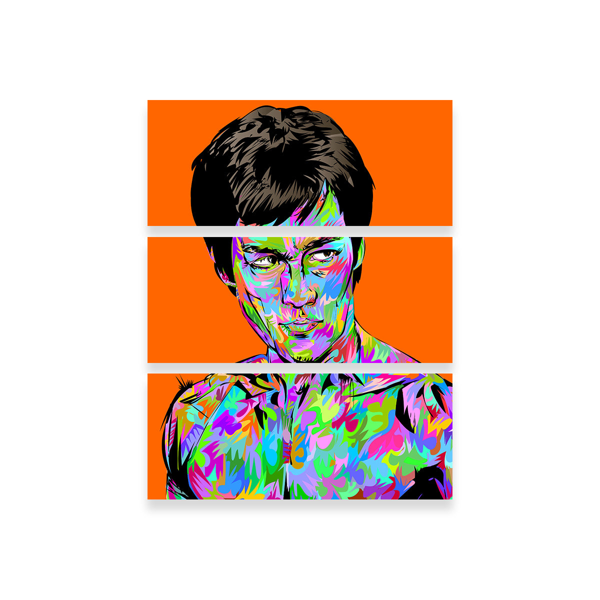 Abstract Bruce Lee Wall Art