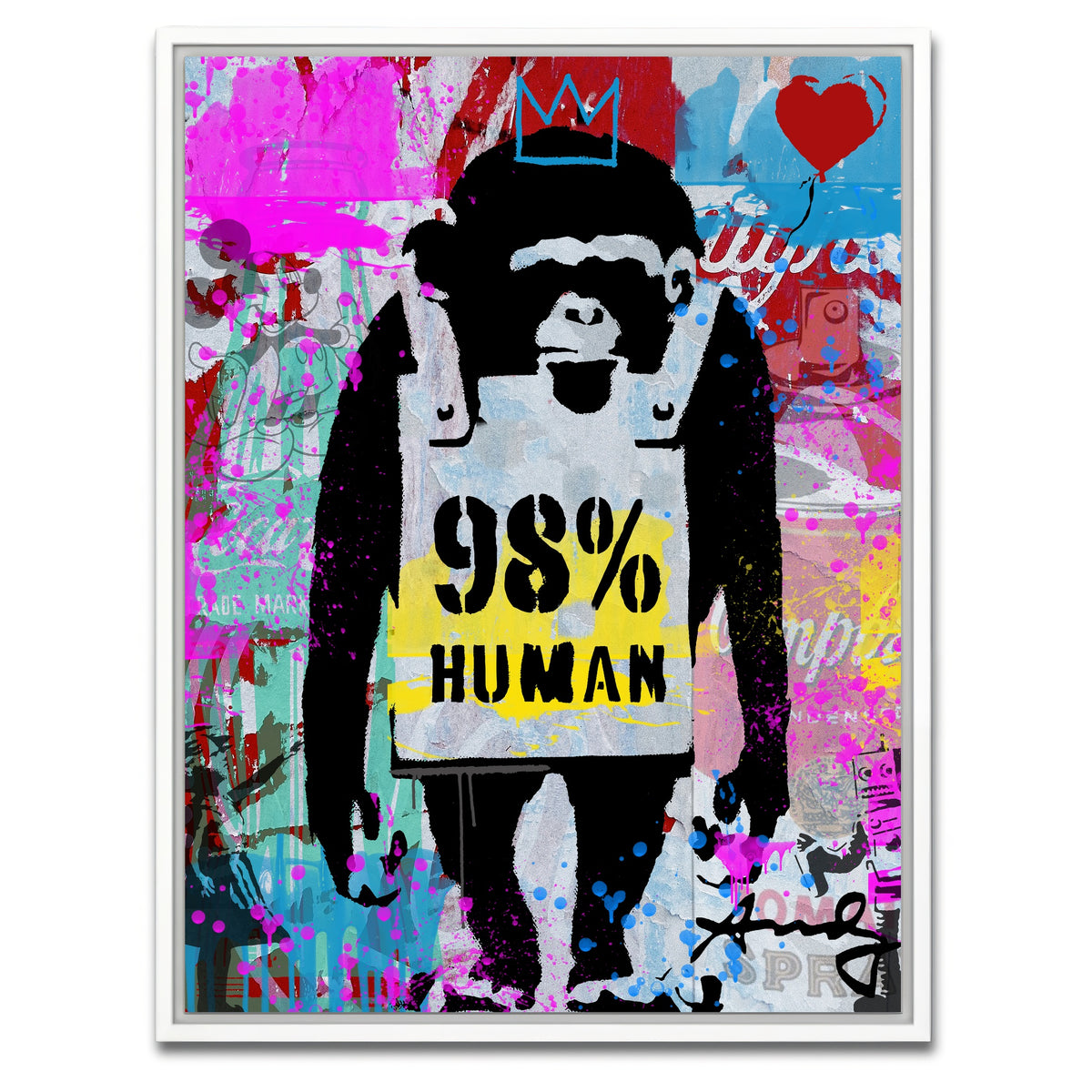 AUTO-MOCKUP WHITE | 98% human | 1 Piece | White Framed Canvas | group=3x4