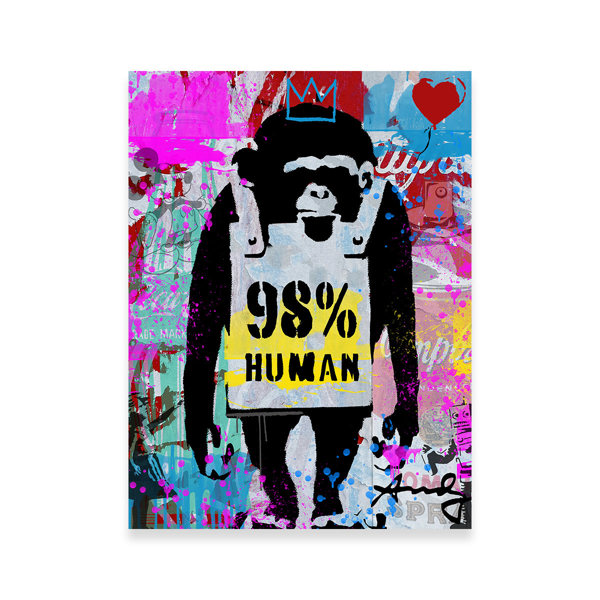 98% Human Wall Art