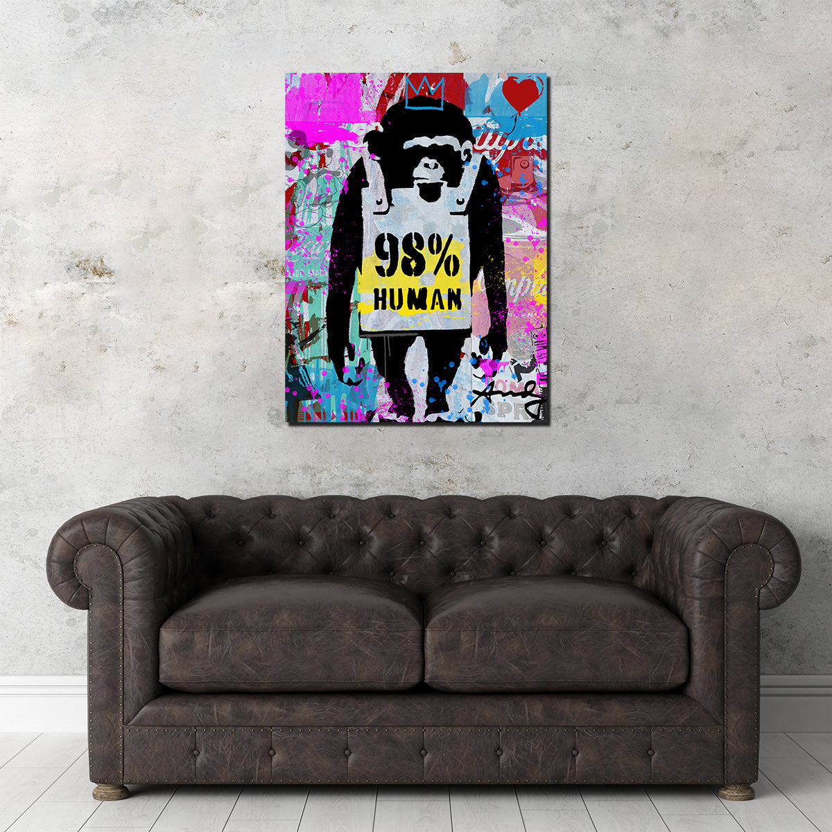 98% Human Wall Art