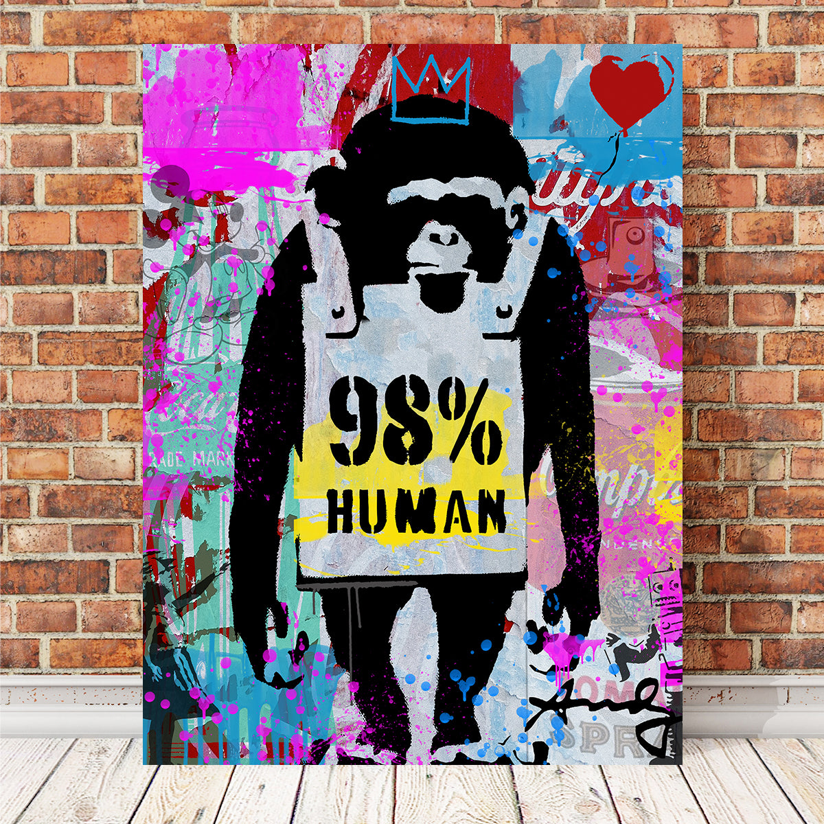 98% Human Wall Art