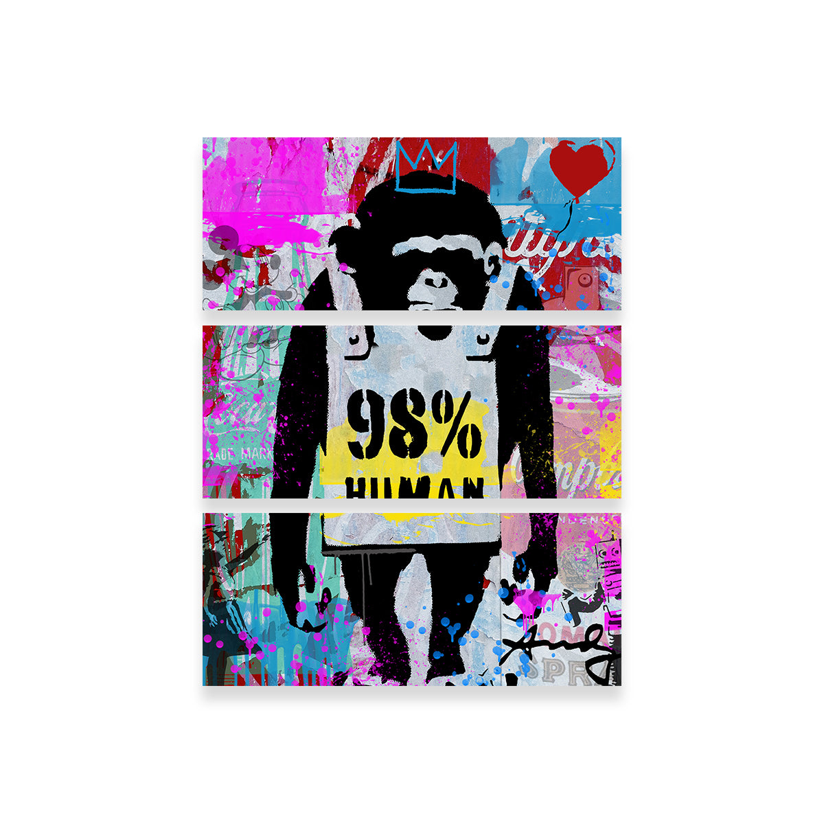 98% Human Wall Art