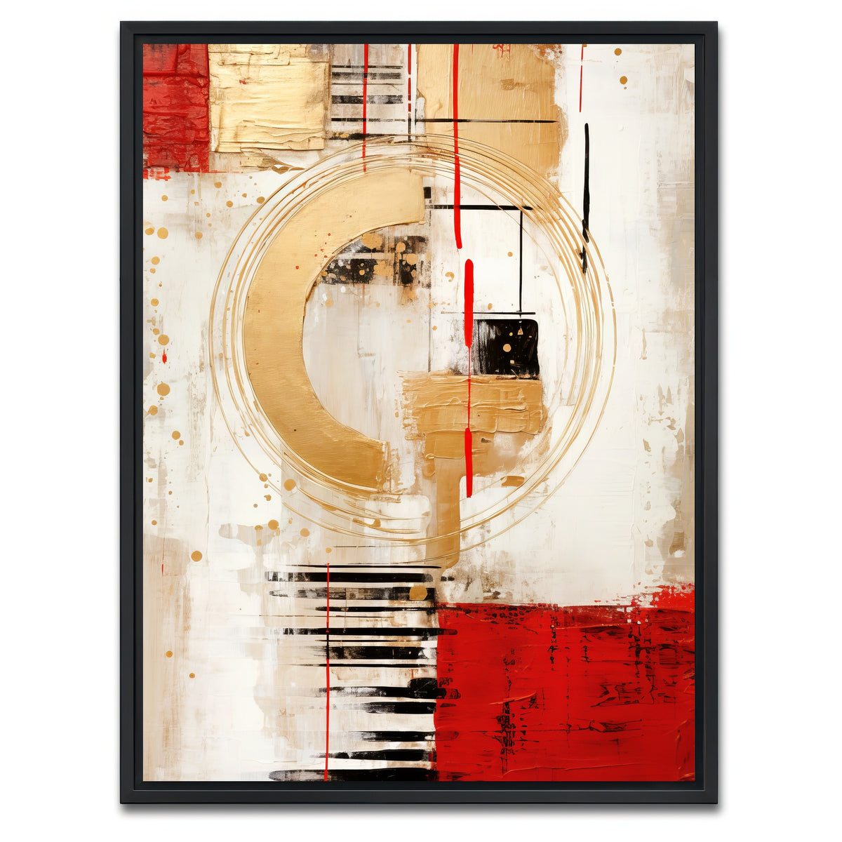 AUTO-MOCKUP WHITE | ABSTRACT ART Atmospheric excitement | 1 Piece | Black Framed Canvas | group=3x4