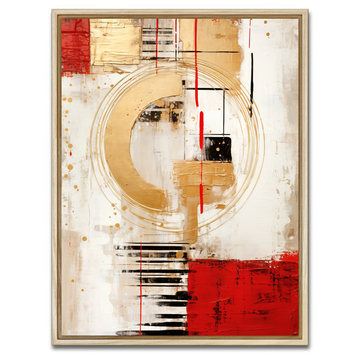 AUTO-MOCKUP WHITE | ABSTRACT ART Atmospheric excitement | 1 Piece | Natural Framed Canvas | group=3x4