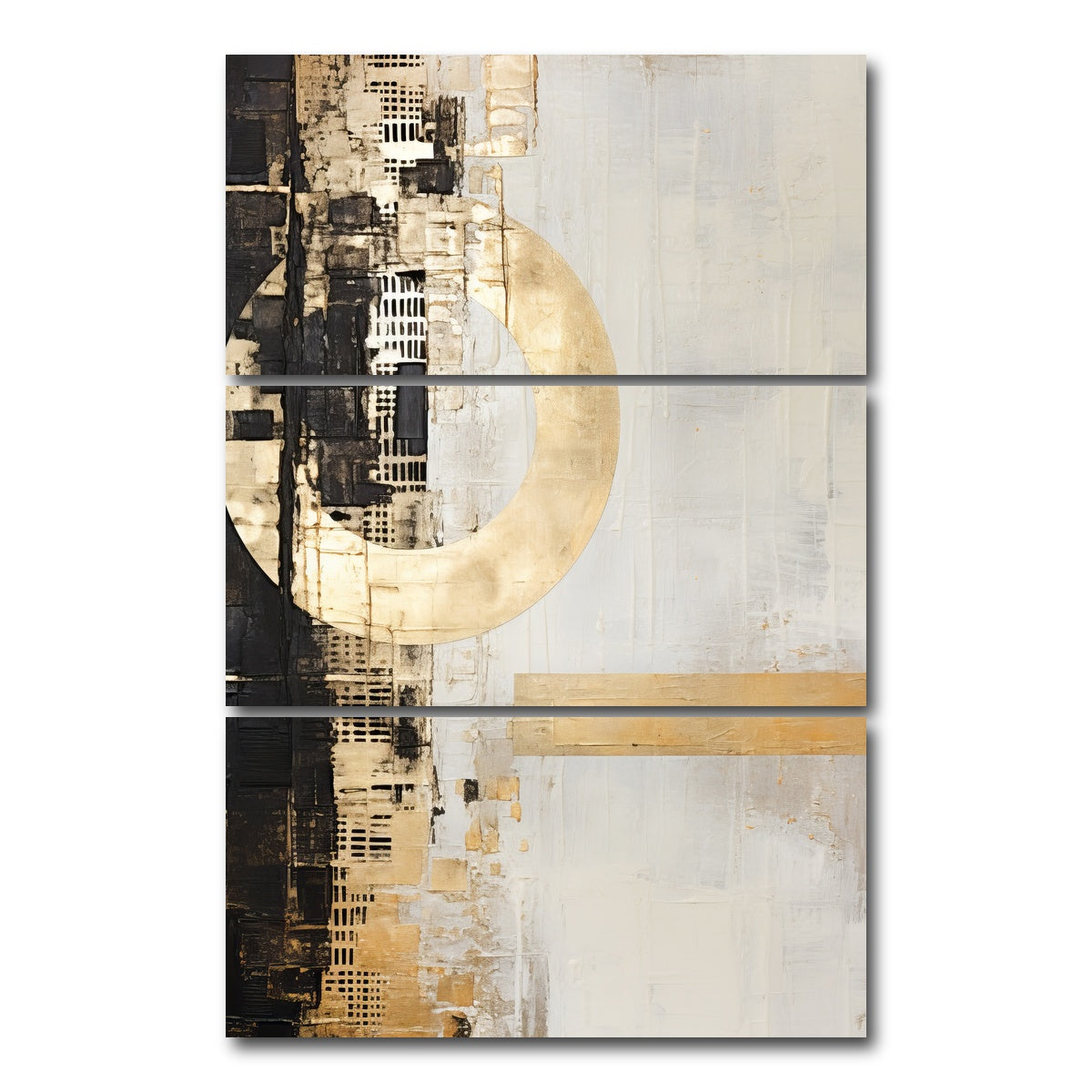 AUTO-MOCKUP WHITE | ABSTRACT ART Balance | 3 Piece | Gallery Wrap Canvas | group=12x24_stacked