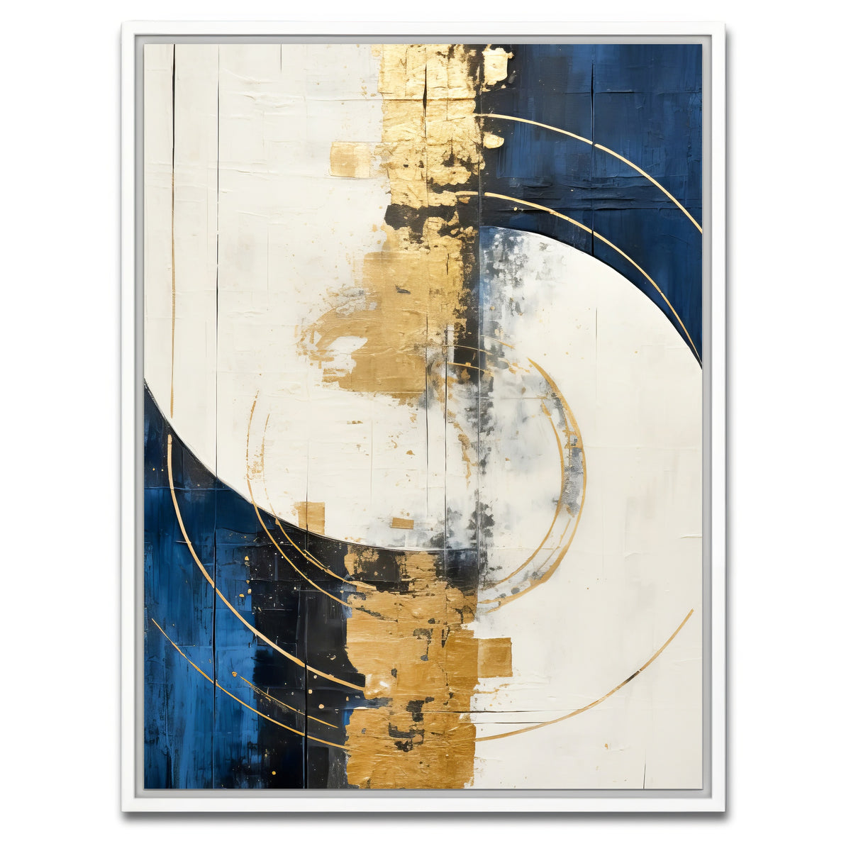 AUTO-MOCKUP WHITE | ABSTRACT ART Blazing Sun | 1 Piece | White Framed Canvas | group=3x4