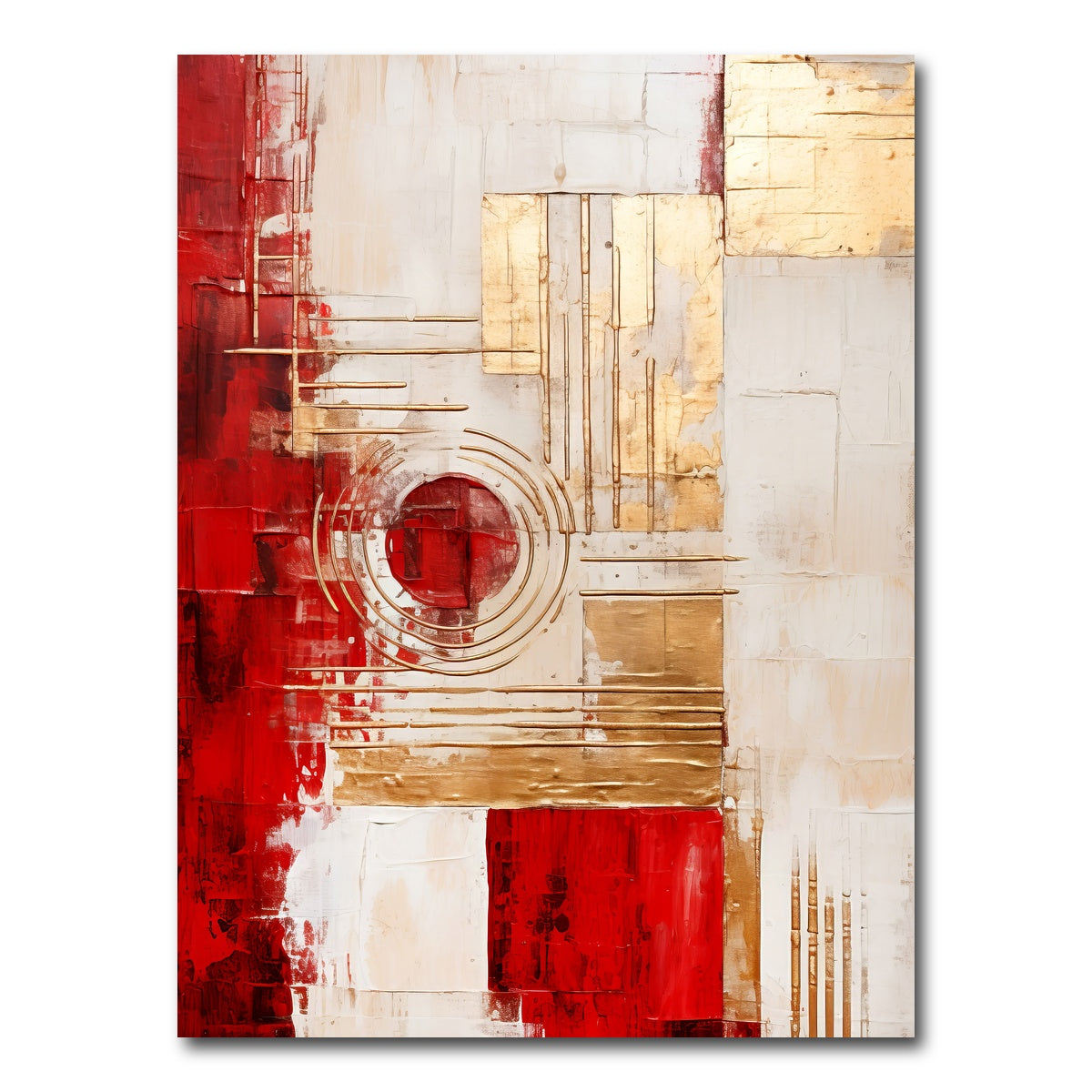 AUTO-MOCKUP WHITE | ABSTRACT ART Christmas Season | 1 Piece | Gallery Wrap Canvas | group=3x4