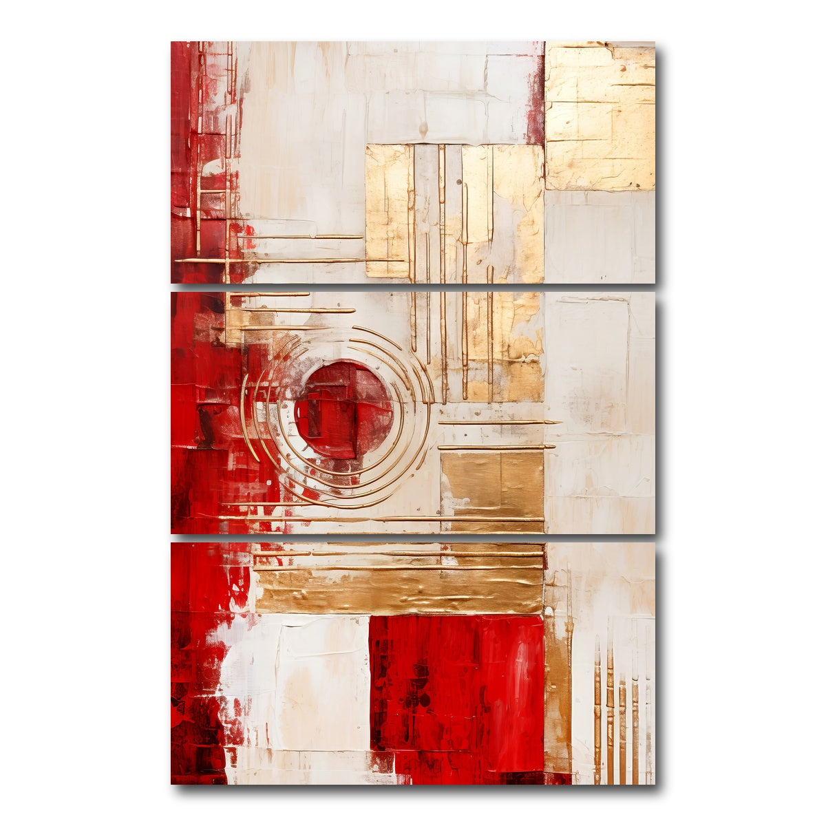 AUTO-MOCKUP WHITE | ABSTRACT ART Christmas Season | 3 Piece | Gallery Wrap Canvas | group=12x24_stacked