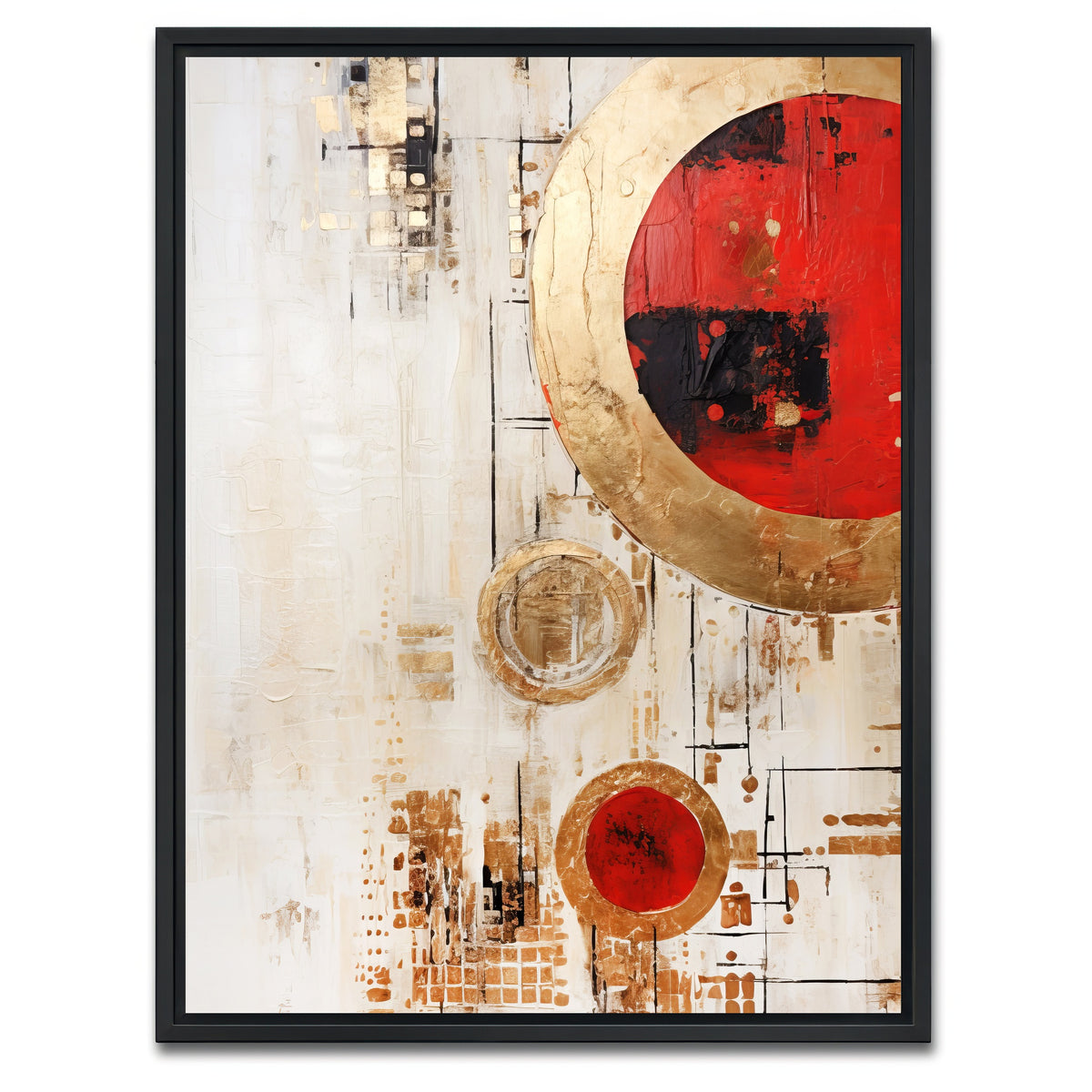 AUTO-MOCKUP WHITE | ABSTRACT ART Christmas ornaments | 1 Piece | Black Framed Canvas | group=3x4