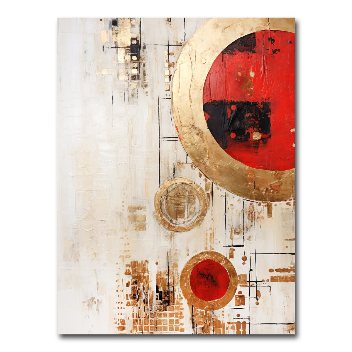 AUTO-MOCKUP WHITE | ABSTRACT ART Christmas ornaments | 1 Piece | Gallery Wrap Canvas | group=3x4