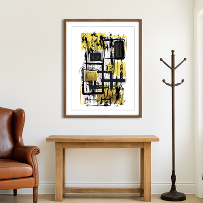 AUTO-MOCKUP ROOM | ABSTRACT ART Construction Plan Wall Art
