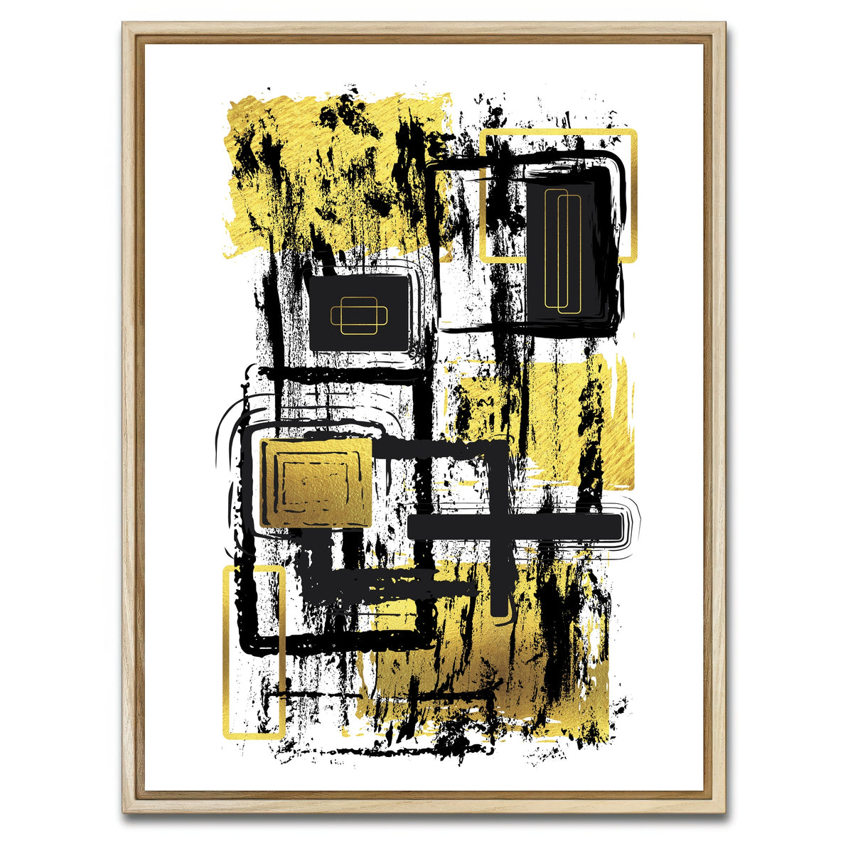 AUTO-MOCKUP WHITE | ABSTRACT ART Construction Plan | 1 Piece | Natural Framed Canvas | group=3x4