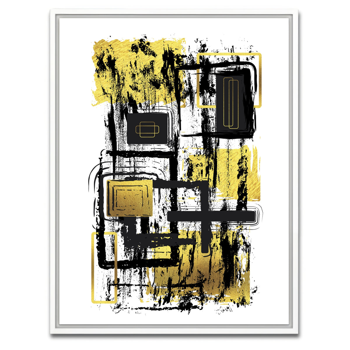 AUTO-MOCKUP WHITE | ABSTRACT ART Construction Plan | 1 Piece | White Framed Canvas | group=3x4