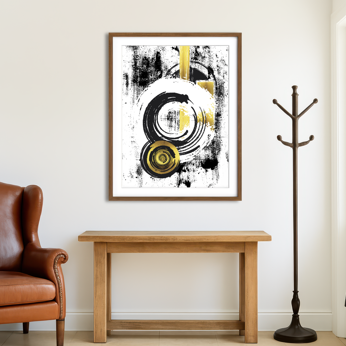 AUTO-MOCKUP ROOM | ABSTRACT ART Dynamic Shapes Wall Art