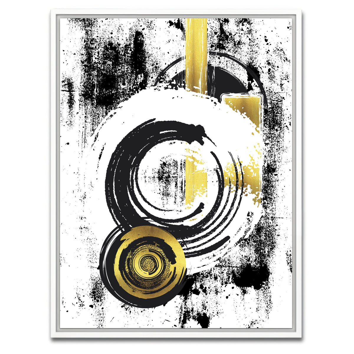 AUTO-MOCKUP WHITE | ABSTRACT ART Dynamic shapes | 1 Piece | White Framed Canvas | group=3x4