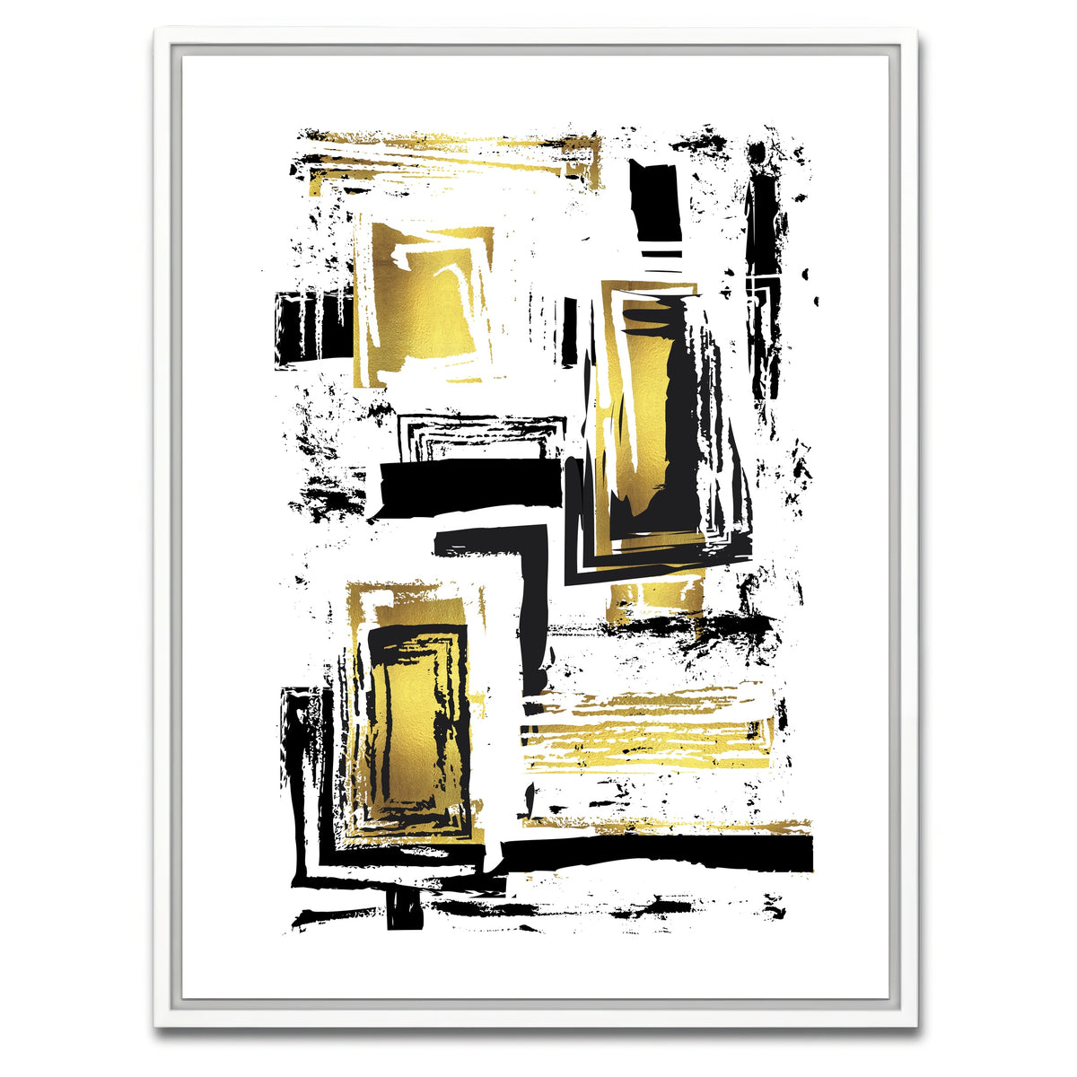 AUTO-MOCKUP WHITE | ABSTRACT ART Edgy Structures | 1 Piece | White Framed Canvas | group=3x4