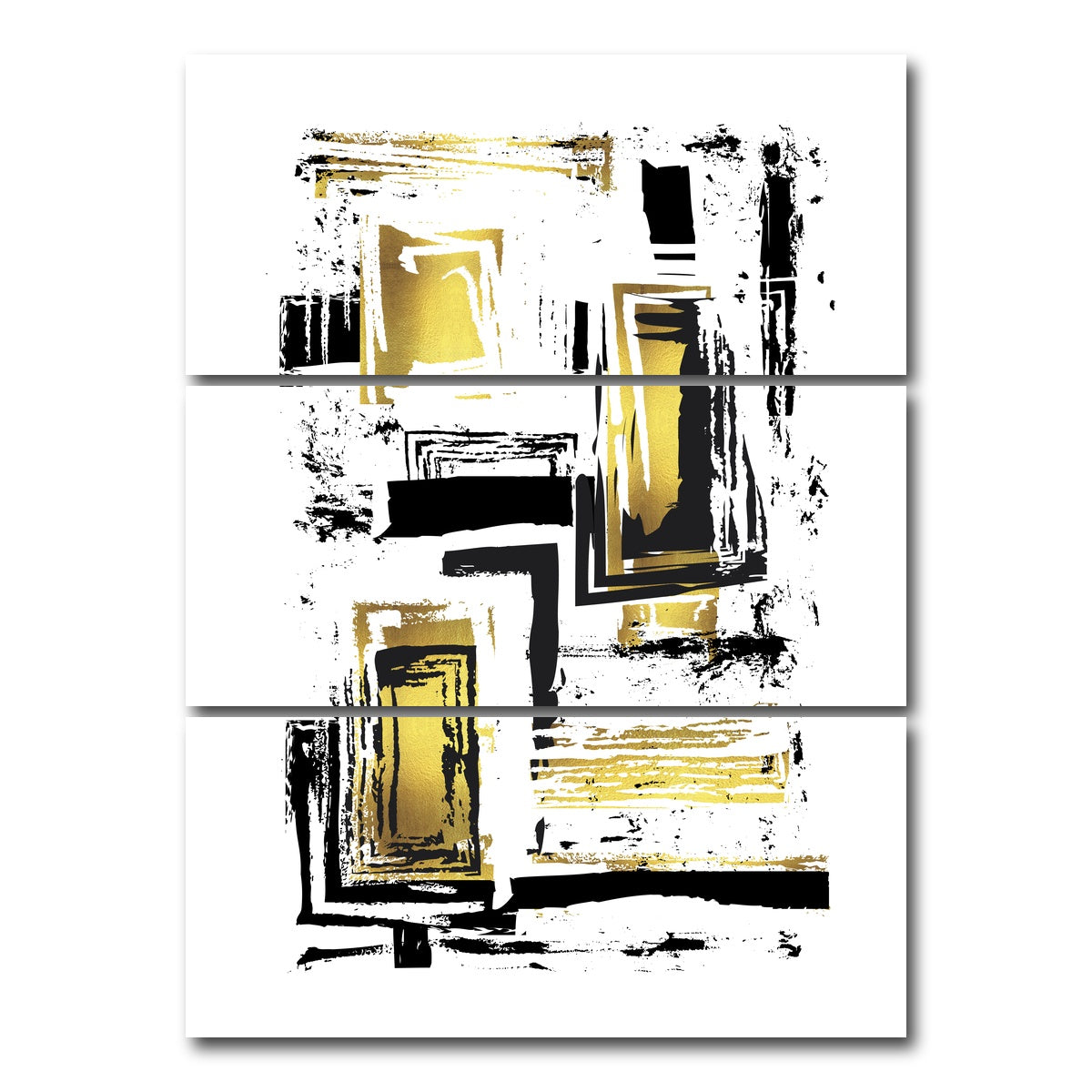 AUTO-MOCKUP WHITE | ABSTRACT ART Edgy Structures | 3 Piece | Gallery Wrap Canvas | group=8x18_stacked