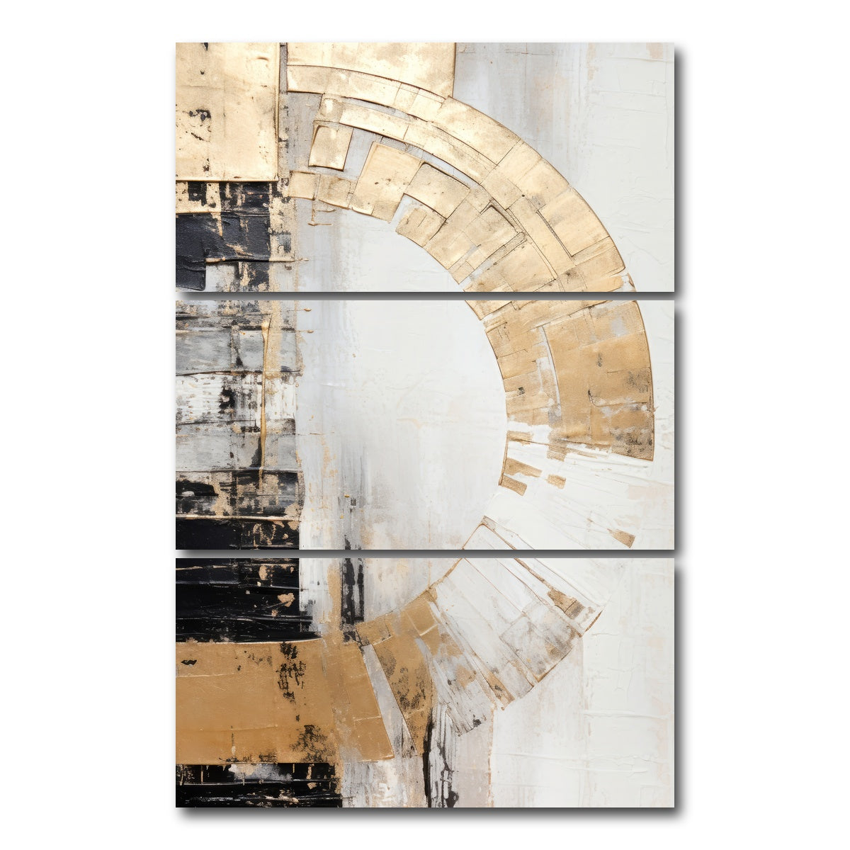 AUTO-MOCKUP WHITE | ABSTRACT ART Energy field | 3 Piece | Gallery Wrap Canvas | group=12x24_stacked
