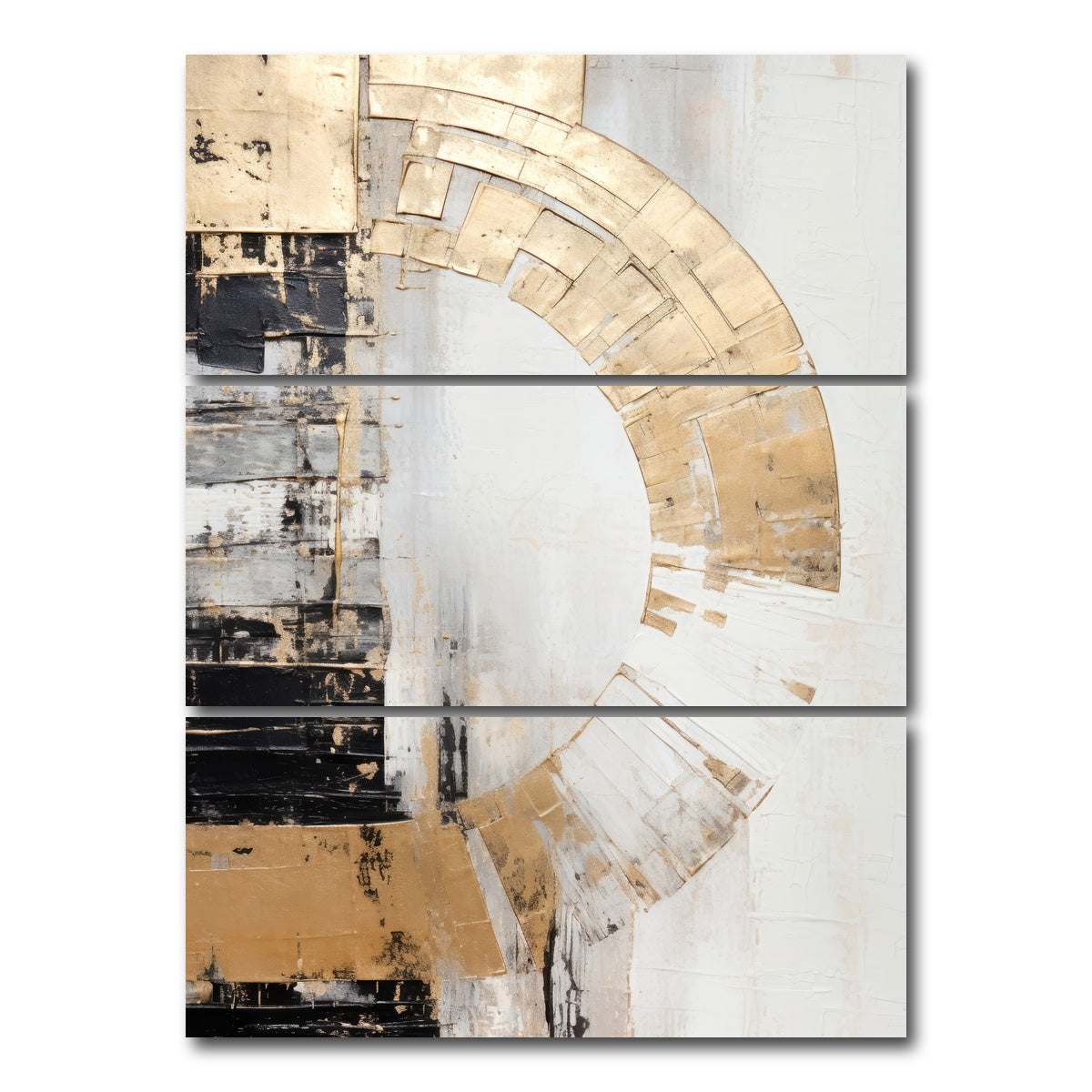 AUTO-MOCKUP WHITE | ABSTRACT ART Energy field | 3 Piece | Gallery Wrap Canvas | group=8x18_stacked