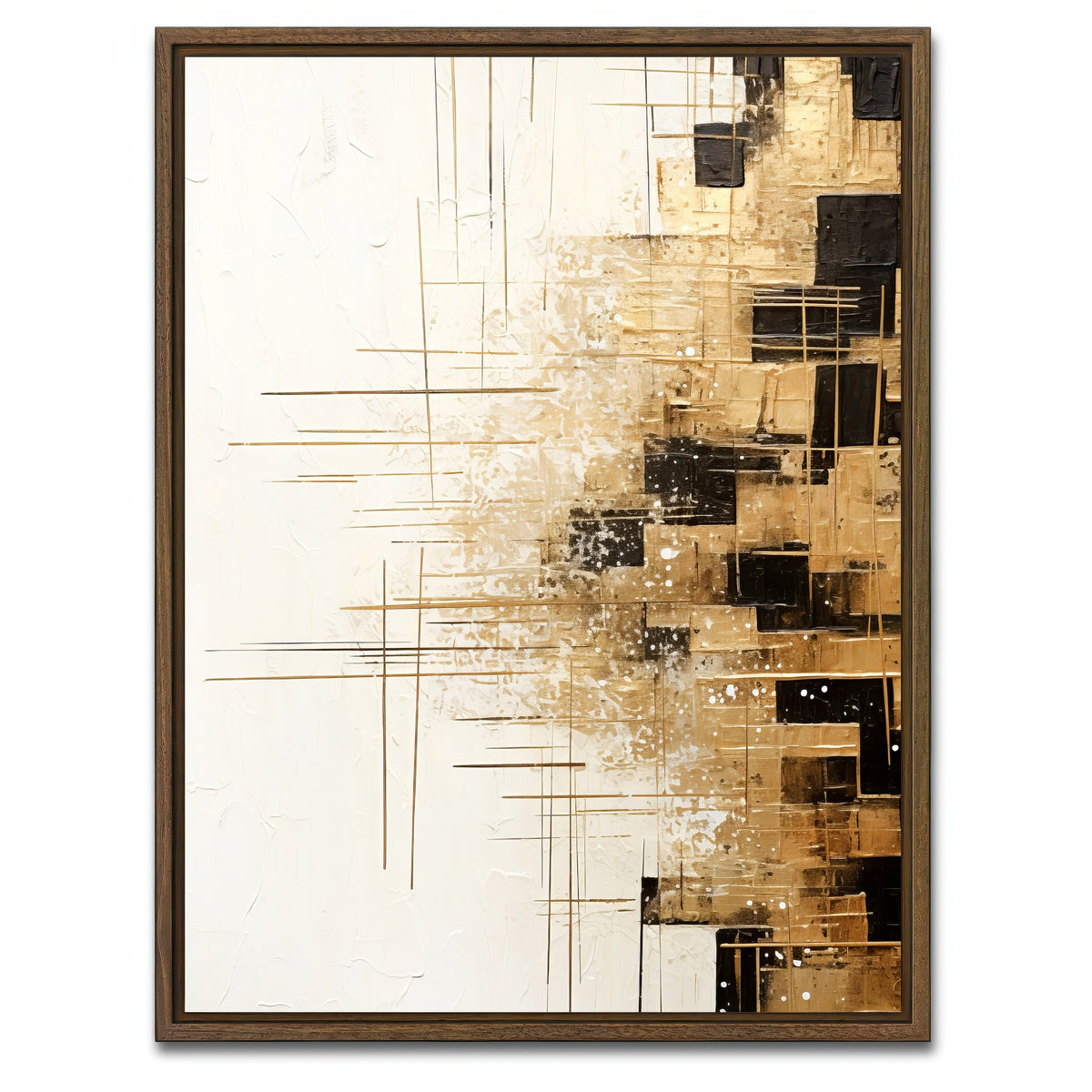 AUTO-MOCKUP WHITE | ABSTRACT ART Growth | 1 Piece | Walnut Framed Canvas | group=3x4