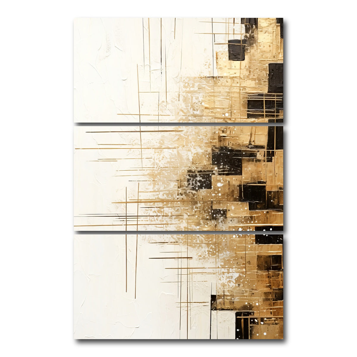 AUTO-MOCKUP WHITE | ABSTRACT ART Growth | 3 Piece | Gallery Wrap Canvas | group=12x24_stacked