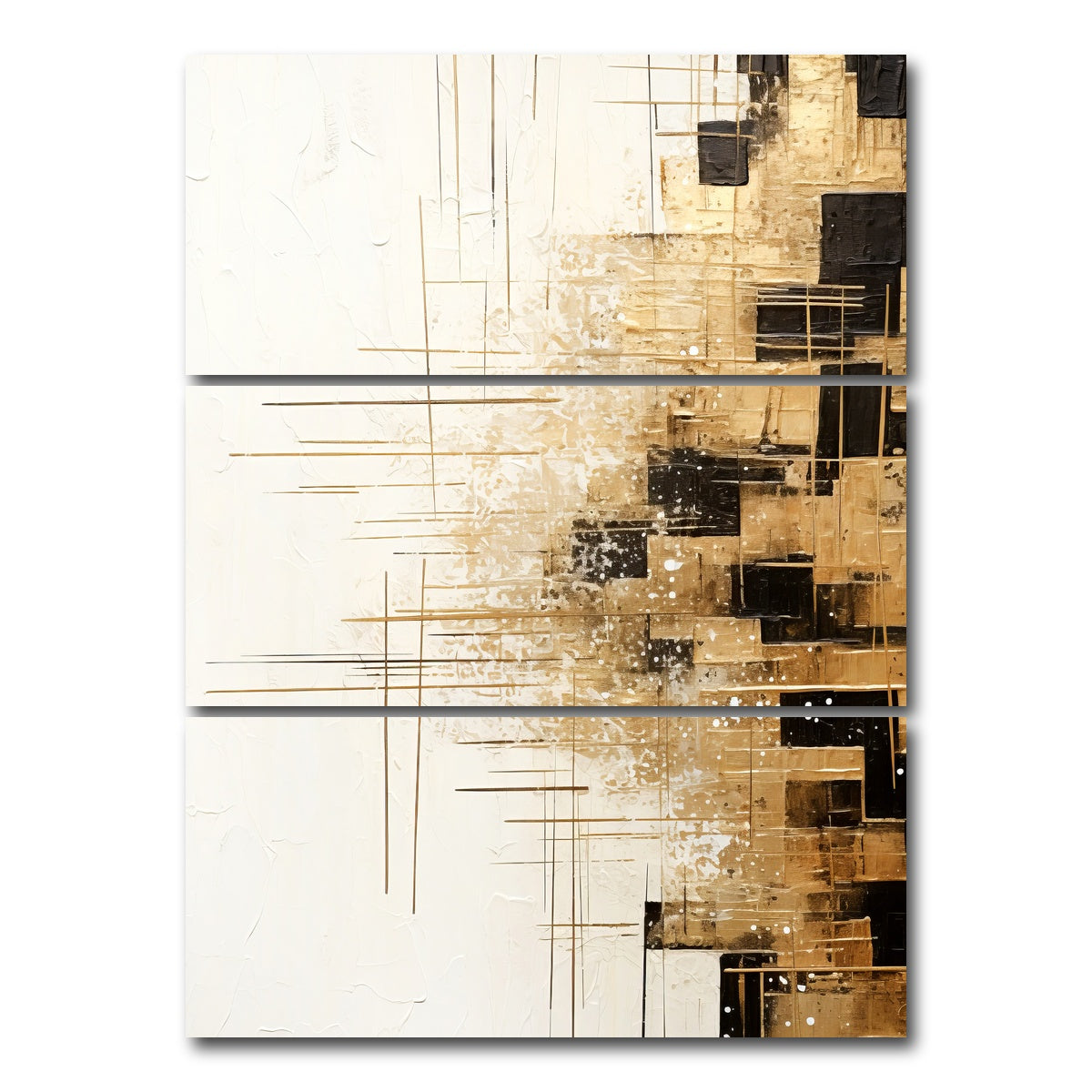 AUTO-MOCKUP WHITE | ABSTRACT ART Growth | 3 Piece | Gallery Wrap Canvas | group=8x18_stacked