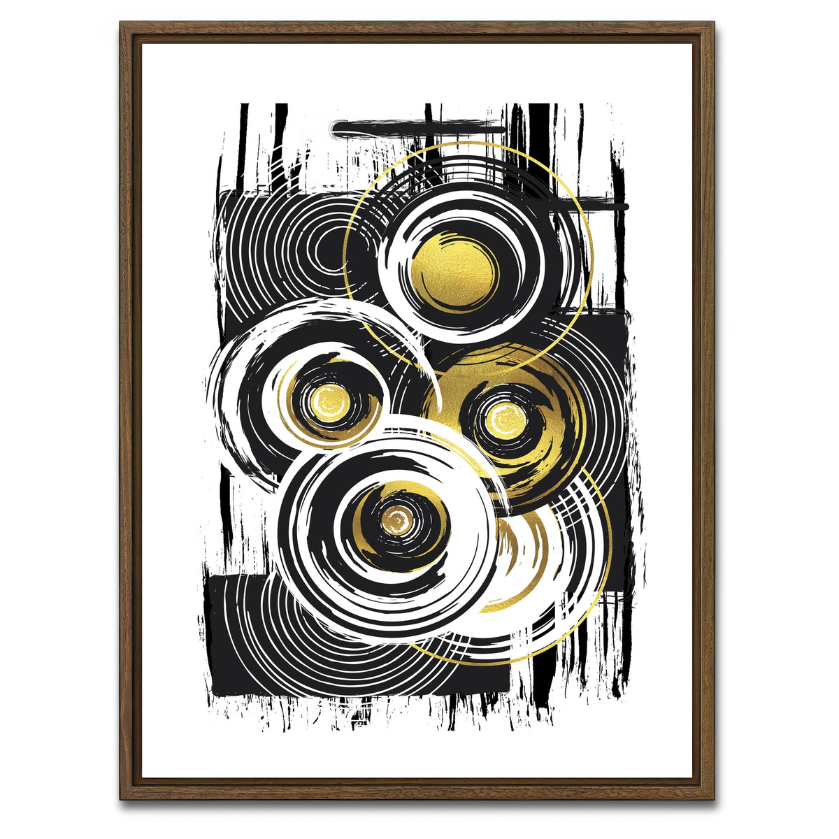 AUTO-MOCKUP WHITE | ABSTRACT ART Heavy Load | 1 Piece | Walnut Framed Canvas | group=3x4