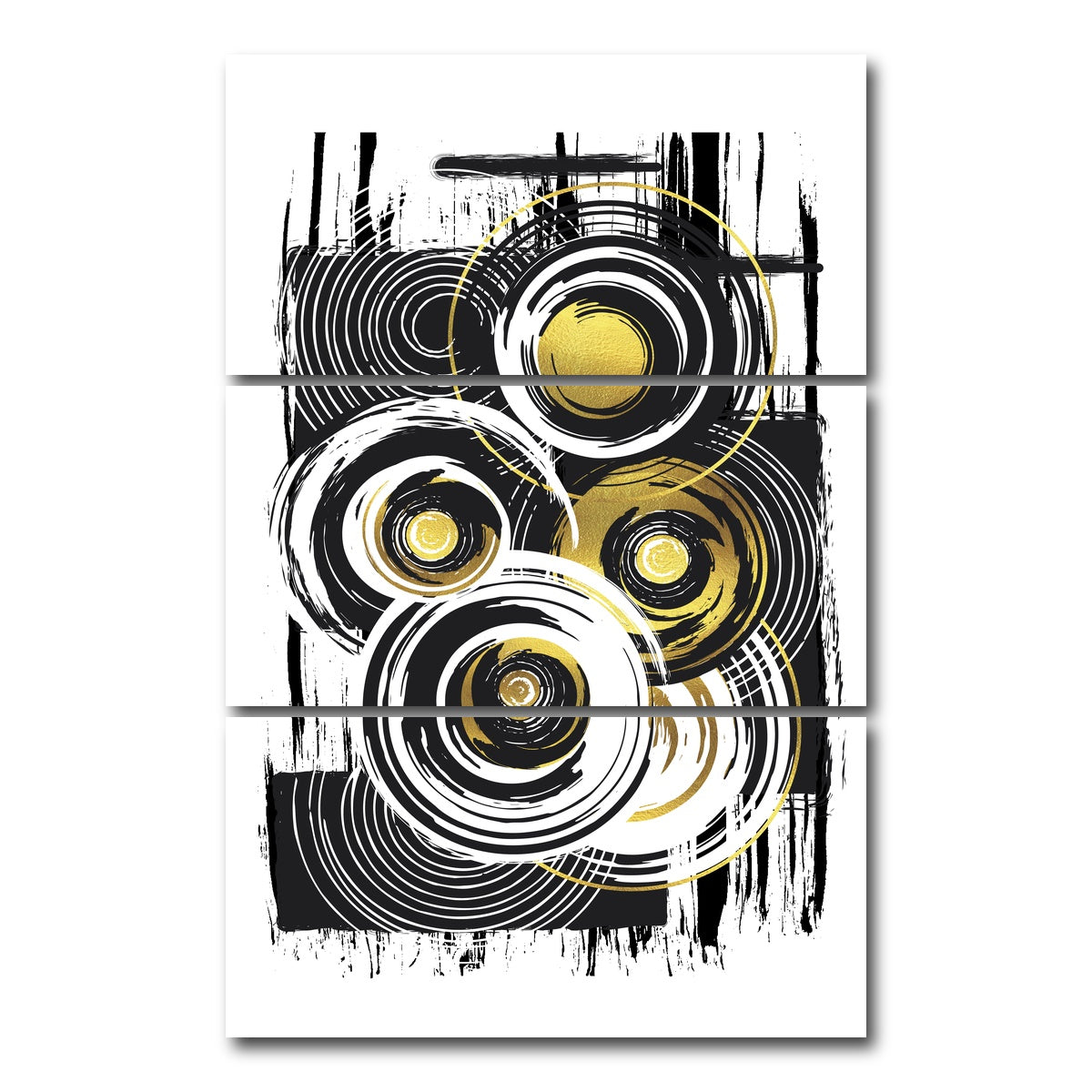 AUTO-MOCKUP WHITE | ABSTRACT ART Heavy Load | 3 Piece | Gallery Wrap Canvas | group=12x24_stacked