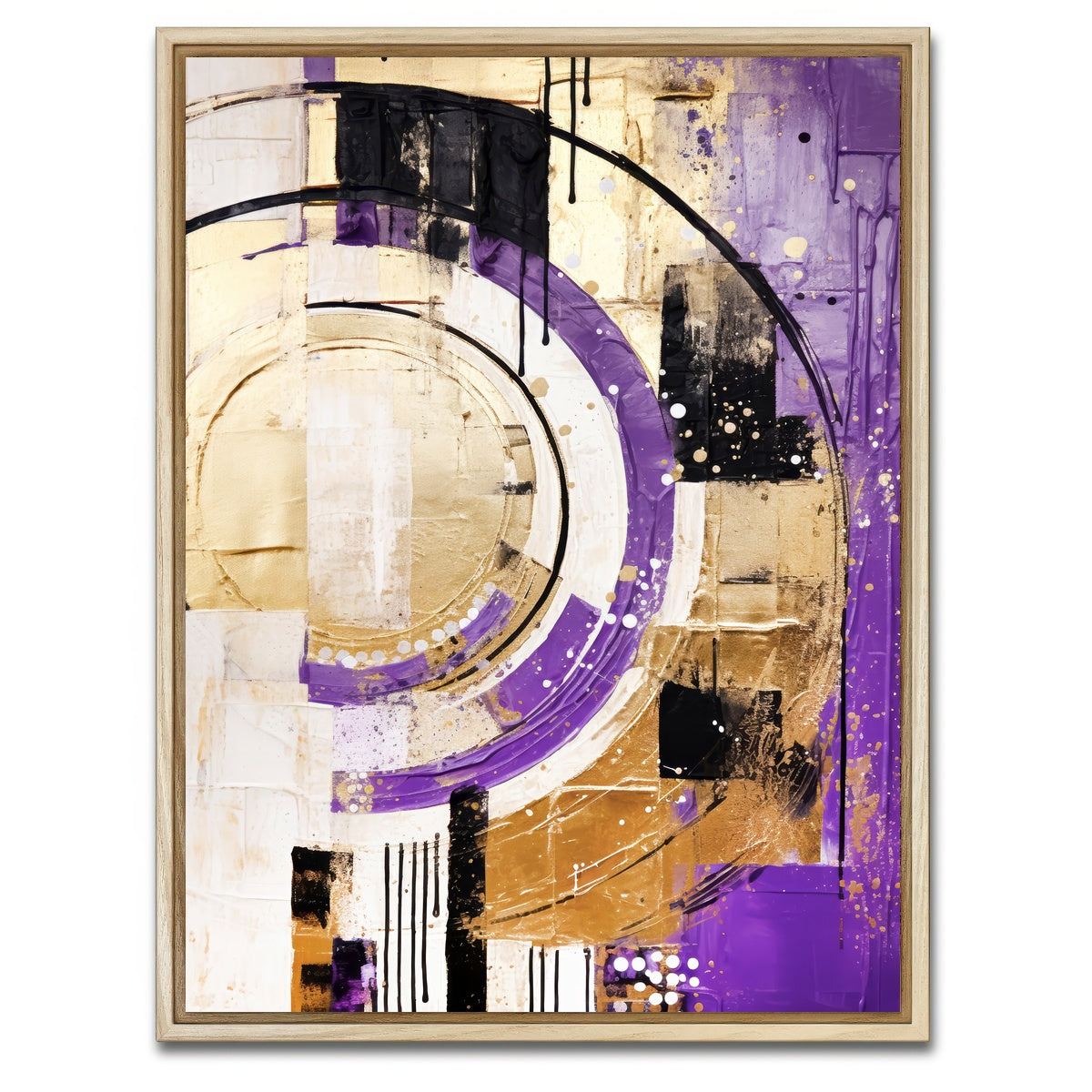 AUTO-MOCKUP WHITE | ABSTRACT ART Joy | 1 Piece | Natural Framed Canvas | group=3x4