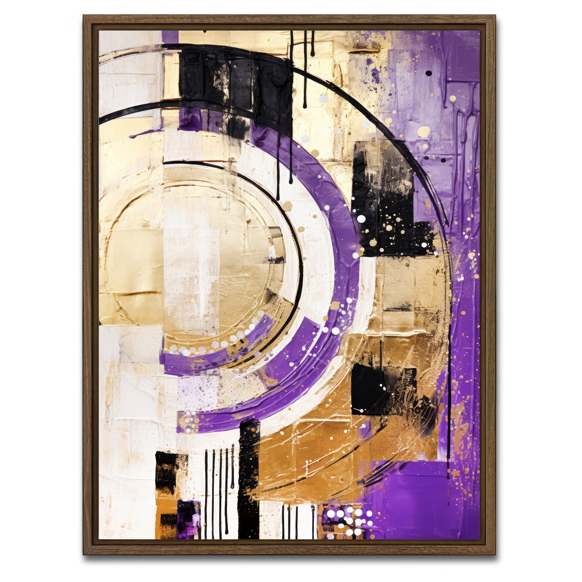 AUTO-MOCKUP WHITE | ABSTRACT ART Joy | 1 Piece | Walnut Framed Canvas | group=3x4
