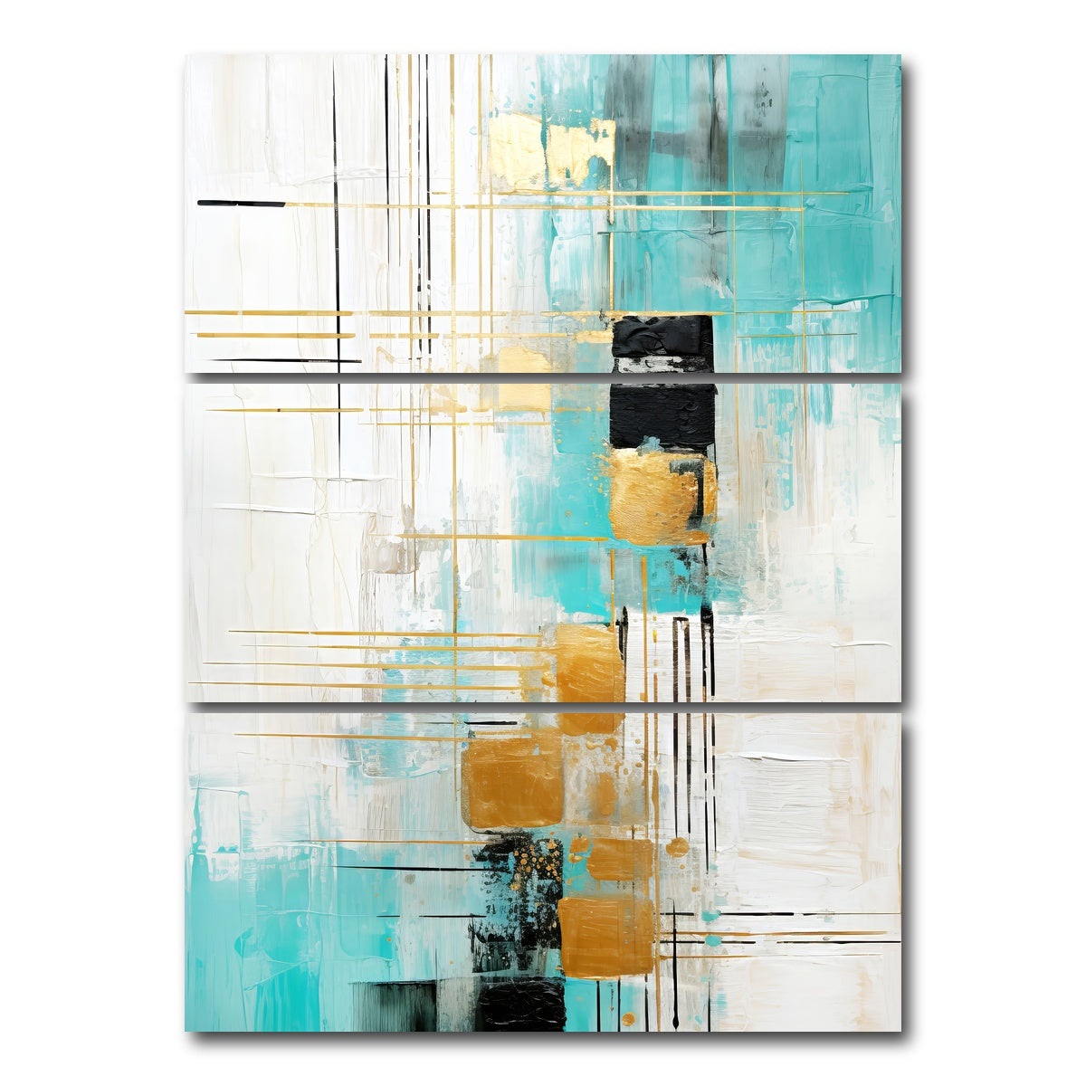 AUTO-MOCKUP WHITE | ABSTRACT ART Life Decisions | 3 Piece | Gallery Wrap Canvas | group=8x18_stacked