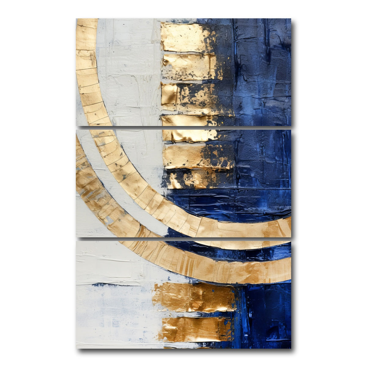 AUTO-MOCKUP WHITE | ABSTRACT ART New Day | 3 Piece | Gallery Wrap Canvas | group=12x24_stacked