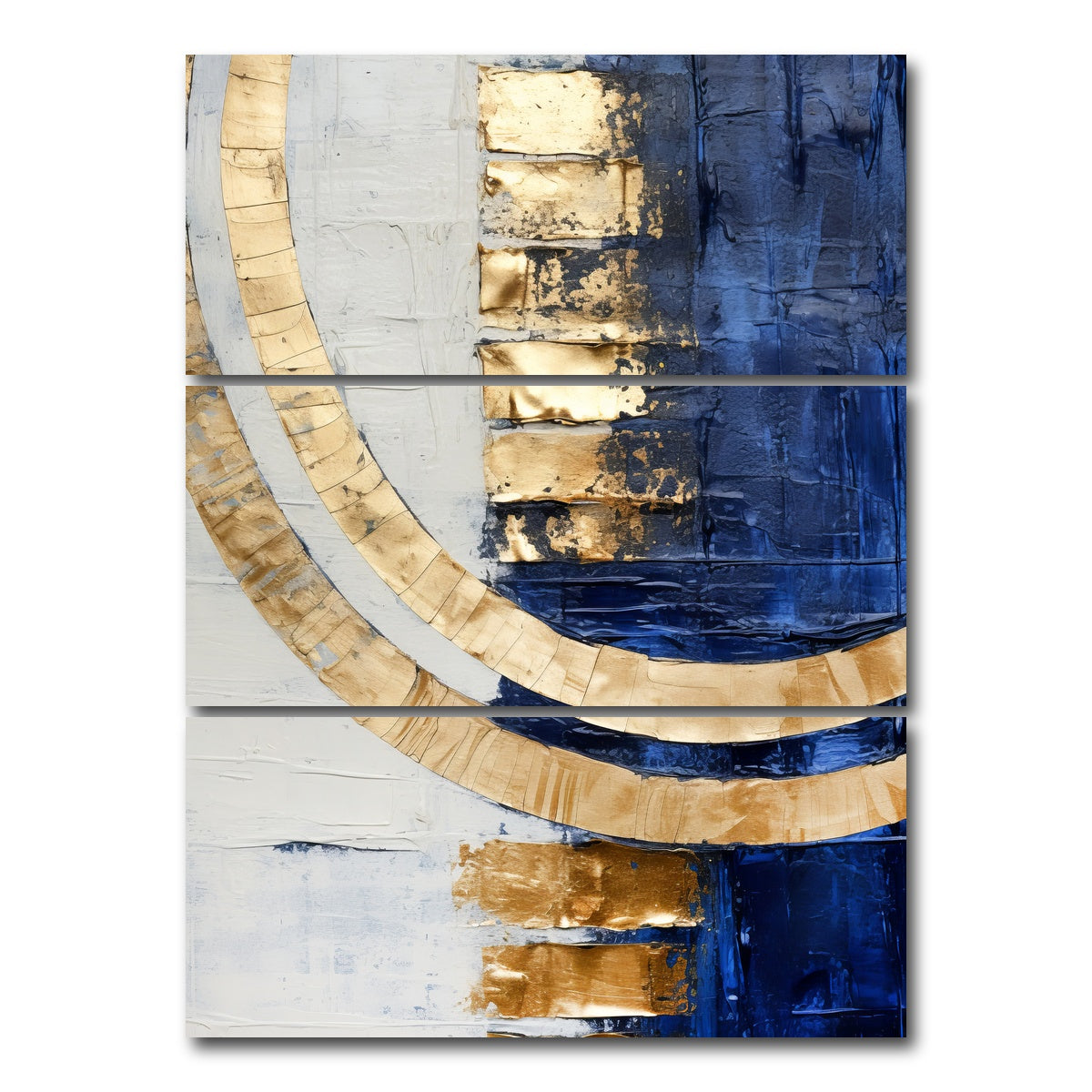 AUTO-MOCKUP WHITE | ABSTRACT ART New Day | 3 Piece | Gallery Wrap Canvas | group=8x18_stacked