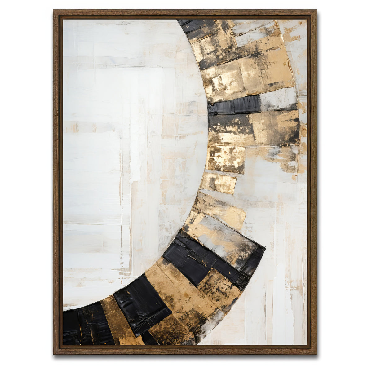 AUTO-MOCKUP WHITE | ABSTRACT ART Passage of time | 1 Piece | Walnut Framed Canvas | group=3x4