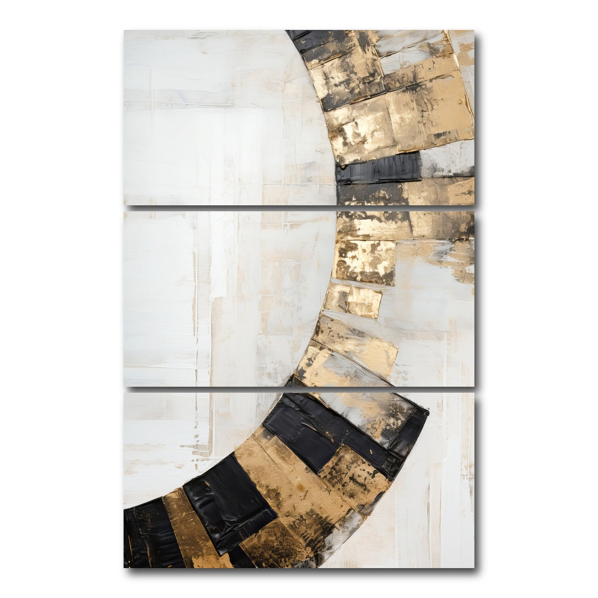 AUTO-MOCKUP WHITE | ABSTRACT ART Passage of time | 3 Piece | Gallery Wrap Canvas | group=12x24_stacked