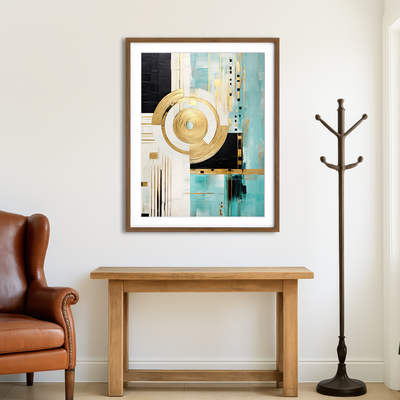 AUTO-MOCKUP ROOM | ABSTRACT ART Powerful Movement Wall Art