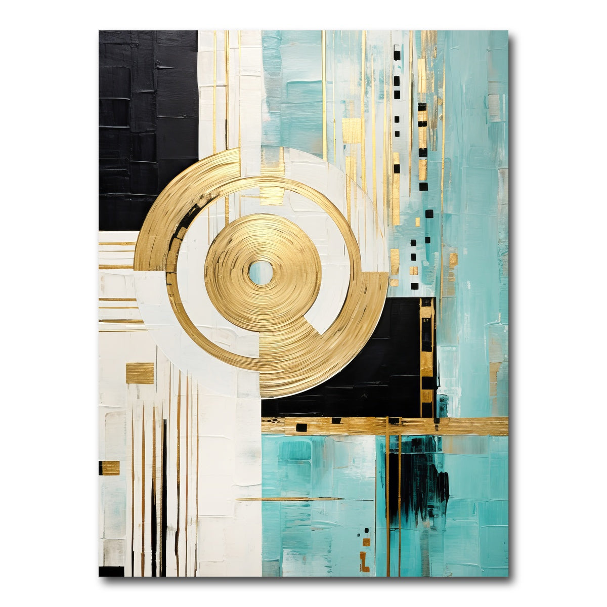 AUTO-MOCKUP WHITE | ABSTRACT ART Powerful Movement | 1 Piece | Gallery Wrap Canvas | group=3x4