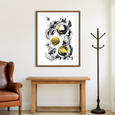 AUTO-MOCKUP ROOM | ABSTRACT ART Raving Circles Wall Art