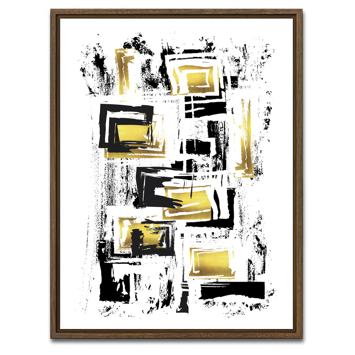 AUTO-MOCKUP WHITE | ABSTRACT ART Squaremania | 1 Piece | Walnut Framed Canvas | group=3x4